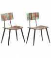 vidaXL Dining Chairs 2 pcs Solid Reclaimed Wood