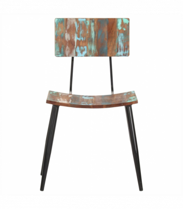 vidaXL Dining Chairs 2 pcs Solid Reclaimed Wood