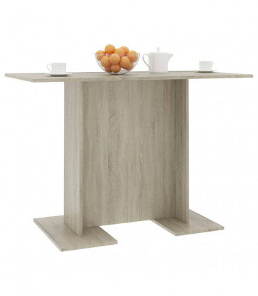 vidaXL Dining Table Sonoma Oak 110x60x75 cm Engineered Wood