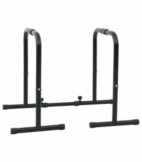 vidaXL Dip Bar Manual Black 116 x 66 x 74.5 cm Powder-coated steel
