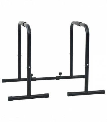 vidaXL Dip Bar Manual Black 116 x 66 x 74.5 cm Powder-coated steel