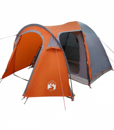 vidaXL Dome Tent with Roof Other Grey and Orange 384 x 254 x 170 cm