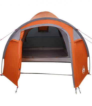 vidaXL Dome Tent with Roof Other Grey and Orange 384 x 254 x 170 cm