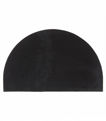 vidaXL Door Mat Black Half Round 50x80 cm Tufted Coir