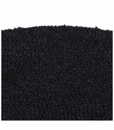 vidaXL Door Mat Black Half Round 50x80 cm Tufted Coir