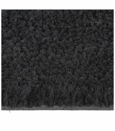 vidaXL Door Mat Black Half Round 50x80 cm Tufted Coir
