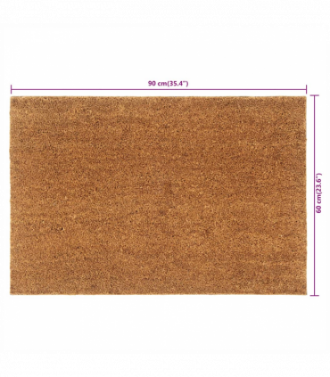 vidaXL Door Mat Natural 60x90 cm Tufted Coir