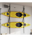 vidaXL Double Kayak Storage Straps with Paddle Clips 50 kg