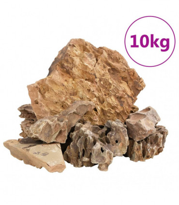 vidaXL Dragon Stones 10 kg Brown 5-30 cm