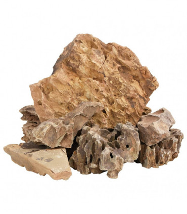 vidaXL Dragon Stones 25 kg Brown 5-30 cm