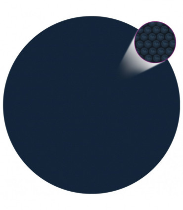 vidaXL Floating PE Solar Pool Film 381 cm Black and Blue