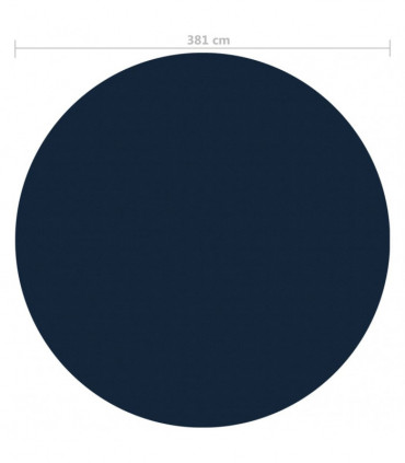 vidaXL Floating PE Solar Pool Film 381 cm Black and Blue