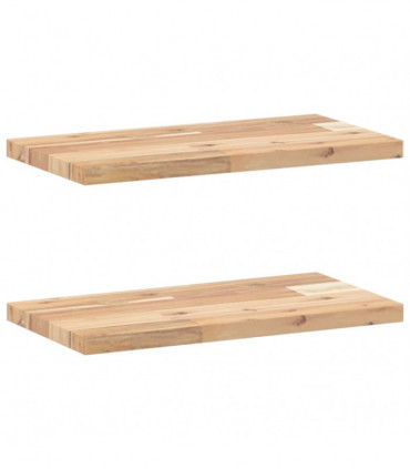 vidaXL Floating Shelves 2 pcs 40x20x2 cm Untreated Solid Wood Acacia
