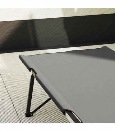 vidaXL Folding Camping Bed Folding Grey 206 x 76 x 74 cm Oxford fabric