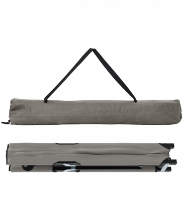 vidaXL Folding Camping Bed Folding Grey 206 x 76 x 74 cm Oxford fabric