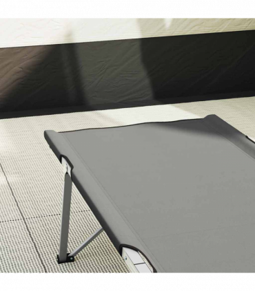 vidaXL Folding Camping Bed Folding Grey 62 x 194 x 42 cm Oxford fabric