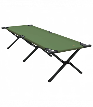 vidaXL Folding Camping Bed Folding Manual Amy yellow Oxford fabric