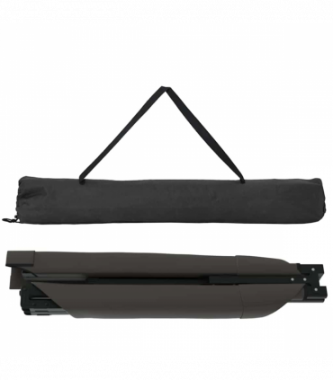 vidaXL Folding Camping Bed Folding Manual Black Oxford fabric