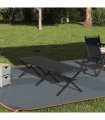 vidaXL Folding Camping Bed Folding Manual Black Oxford fabric
