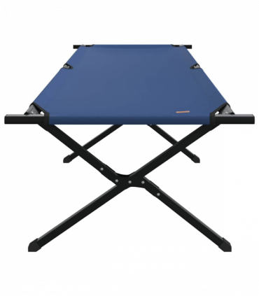 vidaXL Folding Camping Bed Folding Manual Blue Oxford fabric