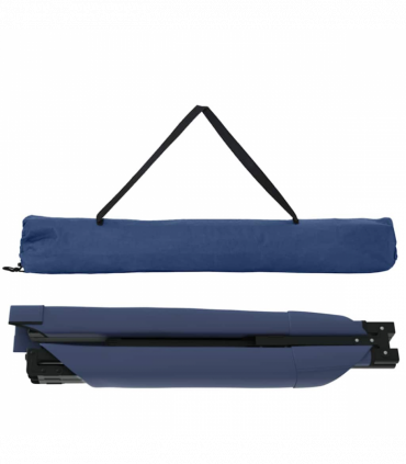 vidaXL Folding Camping Bed Folding Manual Blue Oxford fabric