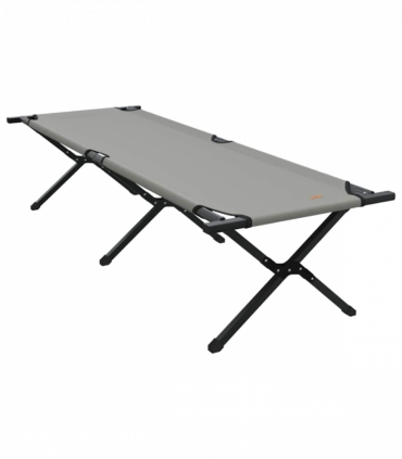 vidaXL Folding Camping Bed Folding Manual Grey Oxford fabric