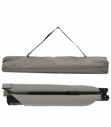 vidaXL Folding Camping Bed Folding Manual Grey Oxford fabric