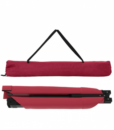 vidaXL Folding Camping Bed Folding Manual Red Oxford fabric
