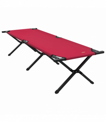 vidaXL Folding Camping Bed Folding Manual Red Oxford fabric