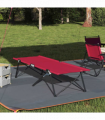 vidaXL Folding Camping Bed Folding Red 206 x 76 x 74 cm Oxford fabric