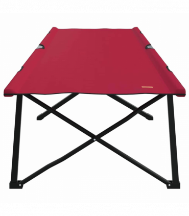 vidaXL Folding Camping Bed Folding Red 206 x 76 x 74 cm Oxford fabric