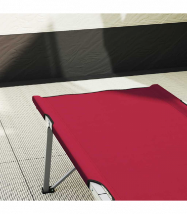 vidaXL Folding Camping Bed Folding Red 62 x 194 x 42 cm Oxford fabric