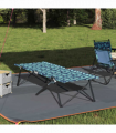 vidaXL Folding Camping Bed Leaf pattern 206 x 76 x 74 cm Oxford fabric