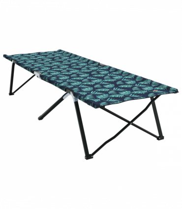 vidaXL Folding Camping Bed Leaf pattern 206 x 76 x 74 cm Oxford fabric