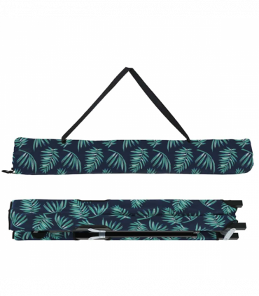 vidaXL Folding Camping Bed Leaf pattern 206 x 76 x 74 cm Oxford fabric