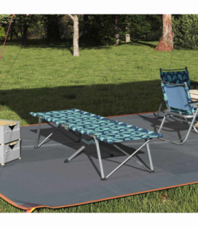 vidaXL Folding Camping Bed Leaf pattern 62 x 194 x 42 cm Oxford fabric