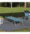 vidaXL Folding Camping Bed Leaf pattern 62 x 194 x 42 cm Oxford fabric