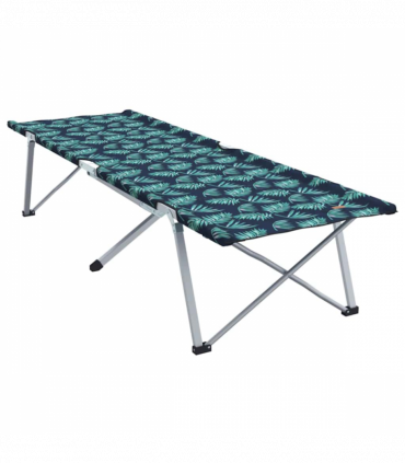 vidaXL Folding Camping Bed Leaf pattern 62 x 194 x 42 cm Oxford fabric