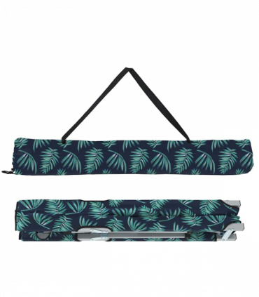 vidaXL Folding Camping Bed Leaf pattern 62 x 194 x 42 cm Oxford fabric