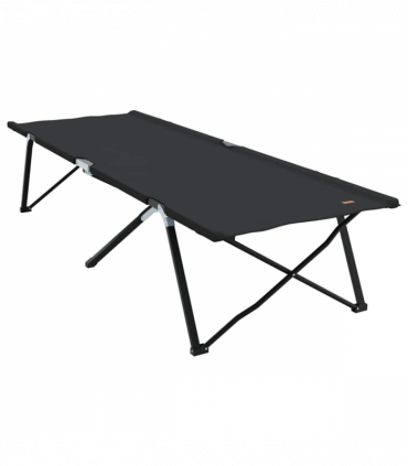 vidaXL Folding Camping Bed Manual Black 206 x 76 x 74 cm Oxford fabric