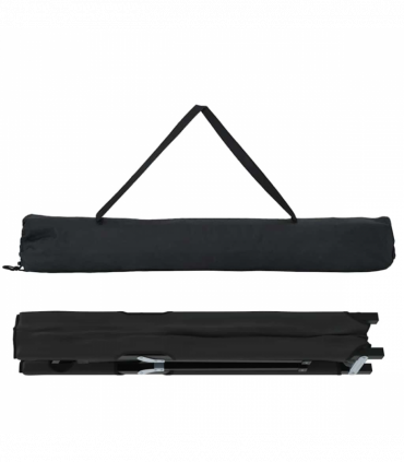 vidaXL Folding Camping Bed Manual Black 206 x 76 x 74 cm Oxford fabric