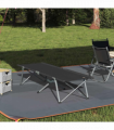 vidaXL Folding Camping Bed Manual Black 62 x 194 x 42 cm Oxford fabric