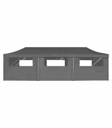 vidaXL Folding Pop-up Party Tent with 8 Sidewalls 3x9 m Anthracite