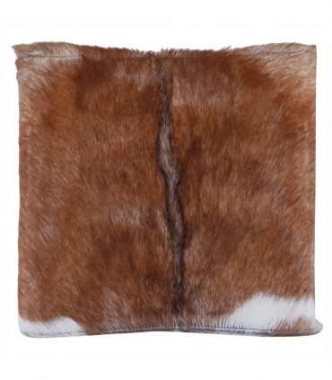 vidaXL Folding Stool Real Leather and Solid Teak Wood