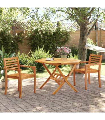 vidaXL Garden Chairs 2 pcs 59x55x85 cm Solid Wood Acacia