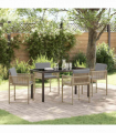 vidaXL Garden Dining Set 5 pcs Beige Poly Rattan