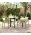 vidaXL Garden Dining Set 5 pcs Beige Poly Rattan