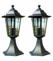 vidaXL Garden Lights 2 pcs Dark Green/Black Aluminium