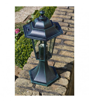 vidaXL Garden Lights 2 pcs Dark Green/Black Aluminium