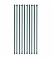 vidaXL Garden Posts 10 pcs 1 m Metal Green